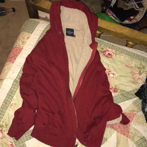 Red fleece faded glory jacket/sweatshirt